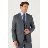 ALTINYILDIZ CLASSICS Erkek Antrasit Slim Fit Dar Kesim Mono Yaka Armürlü Klasik Takım Elbise - 44 - 6 Drop