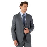 ALTINYILDIZ CLASSICS, Erkek Antrasit Slim Fit Dar Kesim Mono Yaka Armürlü Klasik Takım Elbise, Antrasit, 46-6 Drop