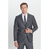 Altınyıldız Classics Erkek Antrasit Slim Fit Dar Kesim Mono Yaka Desenli Takım Elbise - 6 Drop - 50