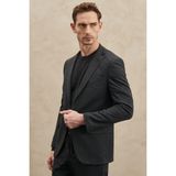 ALTINYILDIZ CLASSICS Erkek Antrasit Slim Fit Dar Kesim Mono Yaka Diyagonal Desenli Takım Elbise - 46 - 6 Drop
