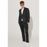 ALTINYILDIZ CLASSICS Erkek Antrasit Slim Fit Dar Kesim Mono Yaka Örme Takım Elbise - 6 Drop - 46