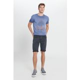 Altınyıldız Classics Erkek Antrasit Slim Fit Dar Kesim Pamuklu Esnek 5 Cepli Denim Şort
