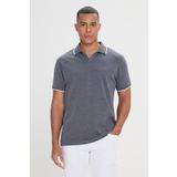 ALTINYILDIZ CLASSICS Erkek Antrasit Slim Fit Dar Kesim Pamuklu Polo Yaka Tişört