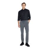 ALTINYILDIZ CLASSICS Erkek Antrasit Slim Fit Dar Kesim Yan Cepli Desenli Beli Lastikli Pantolon