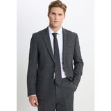 Altınyıldız Classics Erkek Antrasit Taşınabilir Torbalı Slim Fit Mono Yaka Desenli Takım Elbise - 6 Drop - 52