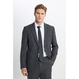 ALTINYILDIZ CLASSICS Erkek Antrasit Taşınabilir Torbalı Slim Fit Mono Yaka Desenli Takım Elbise