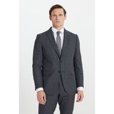 Altınyıldız Classics Erkek Antrasit Yünlü Cordura Kumaş Slim Fit Kırlangıç Yaka Desenli Kapak Cepli Takım Elbise - 6 Drop - 54
