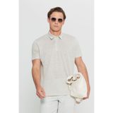 ALTINYILDIZ CLASSICS Erkek Bej %100 Keten Slim Fit Dar Kesim Polo Yaka Tişört