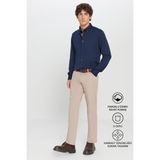 Altınyıldız Classics Erkek Bej Diz İzi Yapmayan Slim Fit Dar Kesim 5 Cep Pamuklu Kanvas Esnek Chino Pantolon - 46