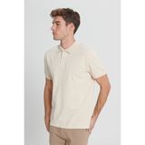 ALTINYILDIZ CLASSICS Erkek Bej-Ekru Slim Fit Dar Kesim%100 Pamuk Polo Yaka Tişört, BEJ EKRU, 2XL