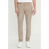 Altınyıldız Classics Erkek Bej Pamuklu Slim Fit Dar Kesim Yan Cepli Armürlü Esnek Casual Pantolon - 58