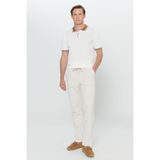 ALTINYILDIZ CLASSICS Erkek Bej Pamuklu Slim Fit Yan Cepli Normal Bel Esnek Örme Pantolon