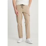 ALTINYILDIZ CLASSICS Erkek Bej Slim Fit Dar Kesim Beli Bağlamalı Kargo Cepli Jogger Pantolon