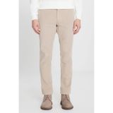 ALTINYILDIZ CLASSICS Erkek Bej Slim Fit Dar Kesim Kadife Beli Bağlamalı Yan Cep Esnek Pantolon