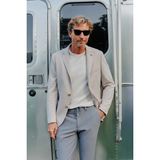Altınyıldız Classics Erkek Bej Slim Fit Dar Kesim Mono Yaka Casual Blazer Ceket - 48-6N - --