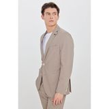 Altınyıldız Classics Erkek Bej Slim Fit Dar Kesim Mono Yaka Torba Cepli Esnek Takım Elbise - 6 Drop - 52