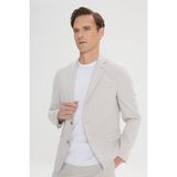 Altınyıldız Classics Erkek Bej Slim Fit Mono Yaka Pamuklu Diagonal Desenli Takım Elbise - 6 Drop - 52