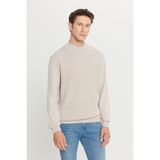 ALTINYILDIZ CLASSICS Erkek Bej Standart Fit Normal Kesim Yarım Balıkçı Yaka Pamuklu Triko Kazak,2XL