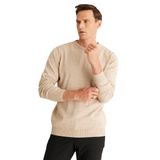 ALTINYILDIZ CLASSICS Erkek Bej Tüylenme Yapmayan Anti-pilling Standart Fit Normal Kesim Bisiklet Yaka Triko Kazak, Bej, XL