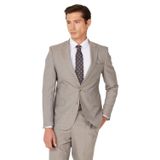 ALTINYILDIZ CLASSICS Erkek Bej Yünlü Ekstra Slim Fit Dar Kesim Mono Yaka Desenli Takım Elbise, Bej, 46-6 Drop