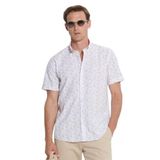 ALTINYILDIZ CLASSICS Erkek Beyaz-Bej%100 Pamuk Baskılı Slim Fit Dar Kesim Düğmeli Yaka Gömlek, Beyaz-Bej, 2XL
