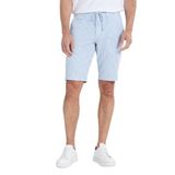 ALTINYILDIZ CLASSICS Erkek Beyaz-Mavi Slim Fit Dar Kesim Yan Cepli Gofre Desenli Şort, Beyaz-Mavi, 52