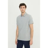 Altınyıldız Classics Erkek Beyaz Pamuklu Comfort Fit Rahat Kesim Polo Yaka Jakarlı Tişört - 3XL