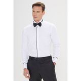 ALTINYILDIZ CLASSICS Erkek Beyaz Slim Fit Dar Kesim %100 Pamuk Ata Yaka Gömlek