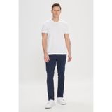 ALTINYILDIZ CLASSICS Erkek Beyaz Slim Fit Dar Kesim %100 Pamuk Bisiklet Yaka Tişört - XL