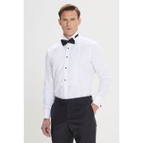 ALTINYILDIZ CLASSICS Erkek Beyaz Slim Fit Dar Kesim Ata Yaka Kolay Kırışmayan %100 Pamuk Gömlek - XL