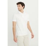 Altınyıldız Classics Erkek Beyaz Slim Fit Dar Kesim Polo Yaka %100 Pamuk Kısa Kollu Tişört - 2XL