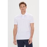 ALTINYILDIZ CLASSICS Erkek Beyaz Slim Fit Dar Kesim Polo Yaka %100 Pamuk Tişört - 2XL