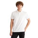 Altınyıldız Classics Erkek Beyaz Slim Fit Dar Kesim Polo Yaka %100 Pamuk Tişört