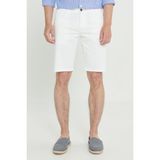 Altınyıldız Classics Erkek Beyaz Slim Fit Dar Kesim Yan Cepli Pamuklu Esnek Gofre Desenli Şort - 48