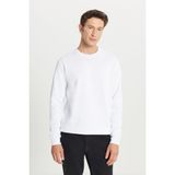 Altınyıldız Classics Erkek Beyaz Standart Fit Normal Kesim Içi Polarlı 3 Iplik Bisiklet Yaka Sweatshirt - 2XL