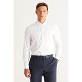 ALTINYILDIZ CLASSICS Erkek Beyaz Ütü Gerektirmeyen Non-Iron Slim Fit %100 Pamuk Gömlek