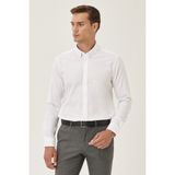 Altınyıldız Classics Erkek Beyaz Ütü Gerektirmeyen Taılored Slim Fit Dar Kesim Klasik Yaka %100 Pamuk Gömlek - 2XL
