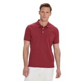 ALTINYILDIZ CLASSICS Erkek Bordo Slim Fit Dar Kesim Polo Yaka%100 Pamuk Kısa Kollu Tişört, Bordo, S