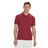 ALTINYILDIZ CLASSICS Erkek Bordo Slim Fit Dar Kesim Polo Yaka%100 Pamuk Kısa Kollu Tişört