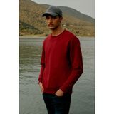Altınyıldız Classics Erkek Bordo Standart Fit Normal Kesim Içi Polarlı 3 Iplik Bisiklet Yaka Pamuklu Sweatshirt