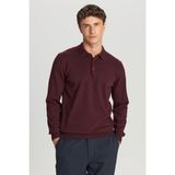 ALTINYILDIZ CLASSICS Erkek Bordo Standart Fit Normal Kesim Polo Yaka Pamuklu Triko Kazak - 2XL