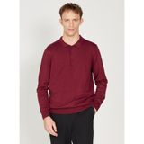 ALTINYILDIZ CLASSICS Erkek Bordo Standart Fit Normal Kesim Polo Yaka Triko Kazak - 3XL