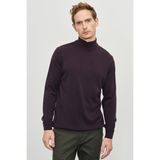 ALTINYILDIZ CLASSICS Erkek Bordo Tüylenme Yapmayan Standart Fit Normal Kesim Yarım Balıkçı Yaka Triko Kazak - 3XL