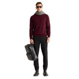 ALTINYILDIZ CLASSICS Erkek Bordo Tüylenme Yapmayan Standart Fit Normal Kesim Yarım Balıkçı Yaka Triko Kazak,XL