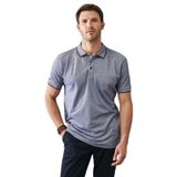 ALTINYILDIZ CLASSICS-Erkek Çekmeyen Pamuklu Kumaş Regular Fit Geniş Kesim Lacivert Kıvrılmaz Polo Yaka Cepli Tişört (Lacivert/XXL)