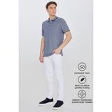 Altınyıldız Classics Erkek Çekmeyen Pamuklu Kumaş Regular Fit Rahat Kesim Lacivert Kıvrılmaz Polo Yaka Cepli Tişört - XL