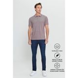 Altınyıldız Classics Erkek Çekmeyen Pamuklu Kumaş Slim Fit Dar Kesim Bordo Kıvrılmaz Polo Yaka T-shirt - XL