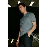 Altınyıldız Classics Erkek Çekmeyen Pamuklu Kumaş Slim Fit Dar Kesim Lacivert Kıvrılmaz Polo Yaka Tişört - XL