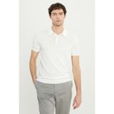 Altınyıldız Classics Erkek Ekru %100 Pamuk Standart Fit Normal Kesim Polo Yaka Triko Tişört - 2XL