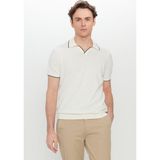 ALTINYILDIZ CLASSICS Erkek Ekru %100 Pamuk Standart Fit Normal Kesim Polo Yaka Triko Tişört